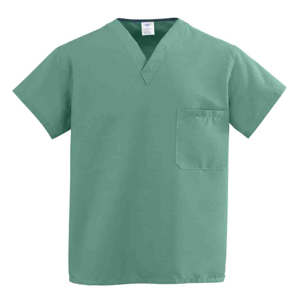 Medline ComfortEase™ 1-Pocket Reversible Unisex Scrub Top, Large,