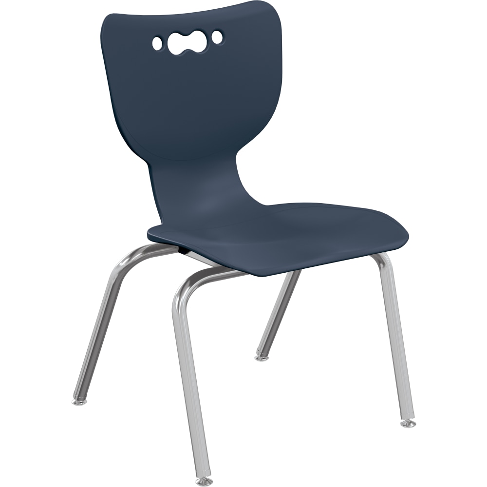 MooreCo Hierarchy Armless Chair, 16" Seat Height, Navy