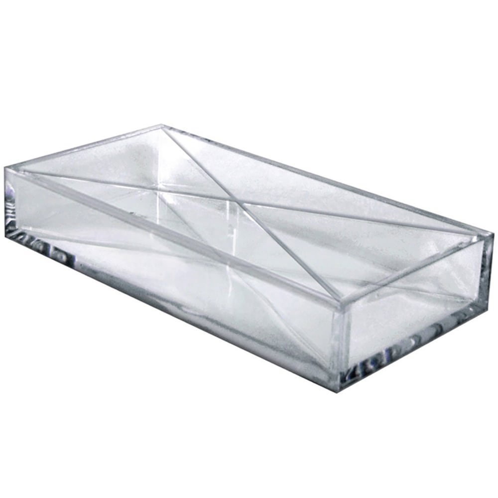Azar Displays 4-Compartment Organizer Trays, Large, Clear, Pack