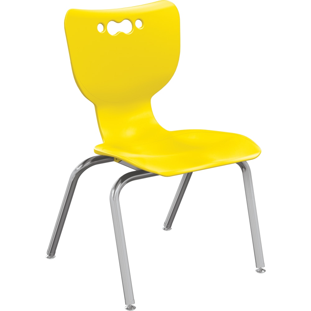 MooreCo Hierarchy Armless Chair, 16" Seat Height, Yellow