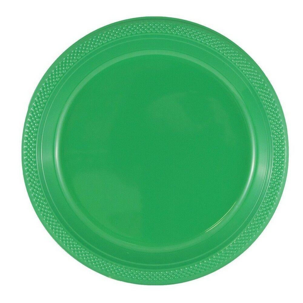 JAM PAPER Round Plastic Party Plates, Large, 10