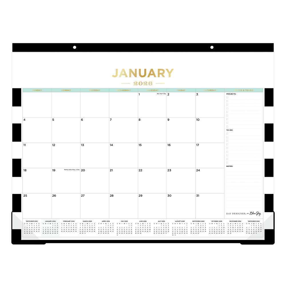 2026 Blue Sky Day Designer Desk Pad Calendar,