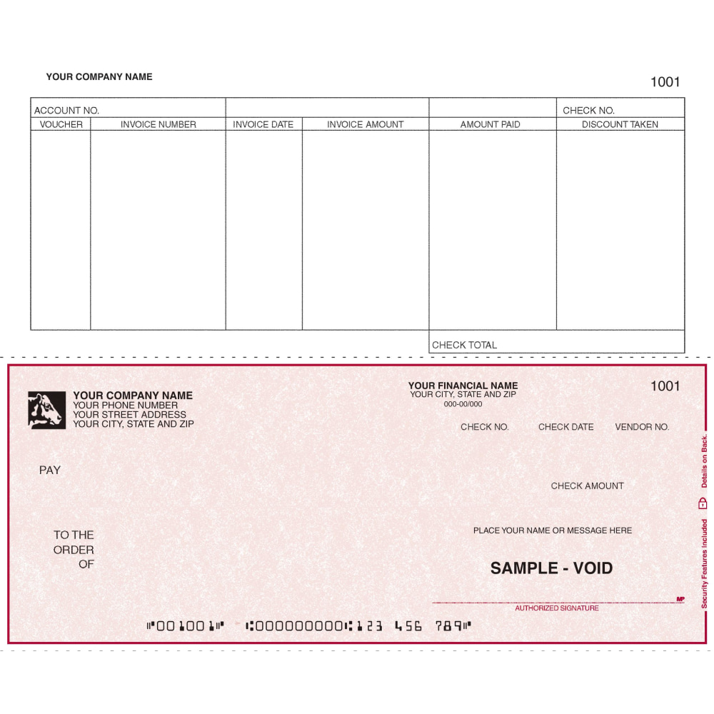 Continuous Accounts Payable Checks For RealWorld®, 9 1/2"