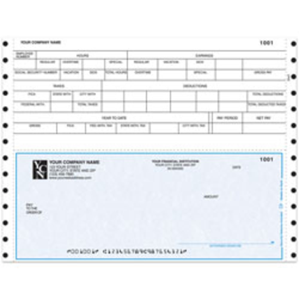 Custom Continuous Payroll Checks For Champion Business Systems®,