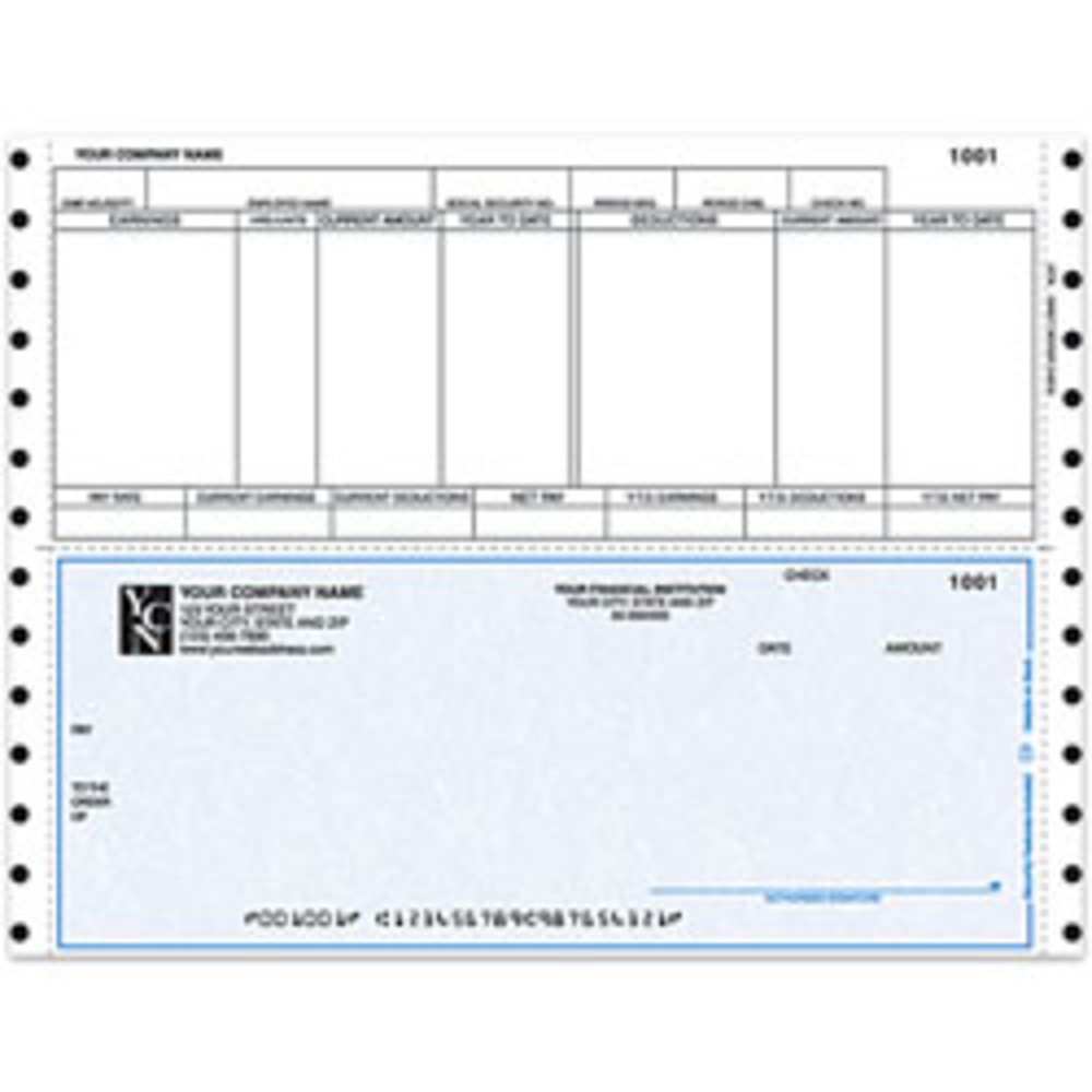 Custom Continuous Payroll Checks For Solomon®/Dynamics®, 9