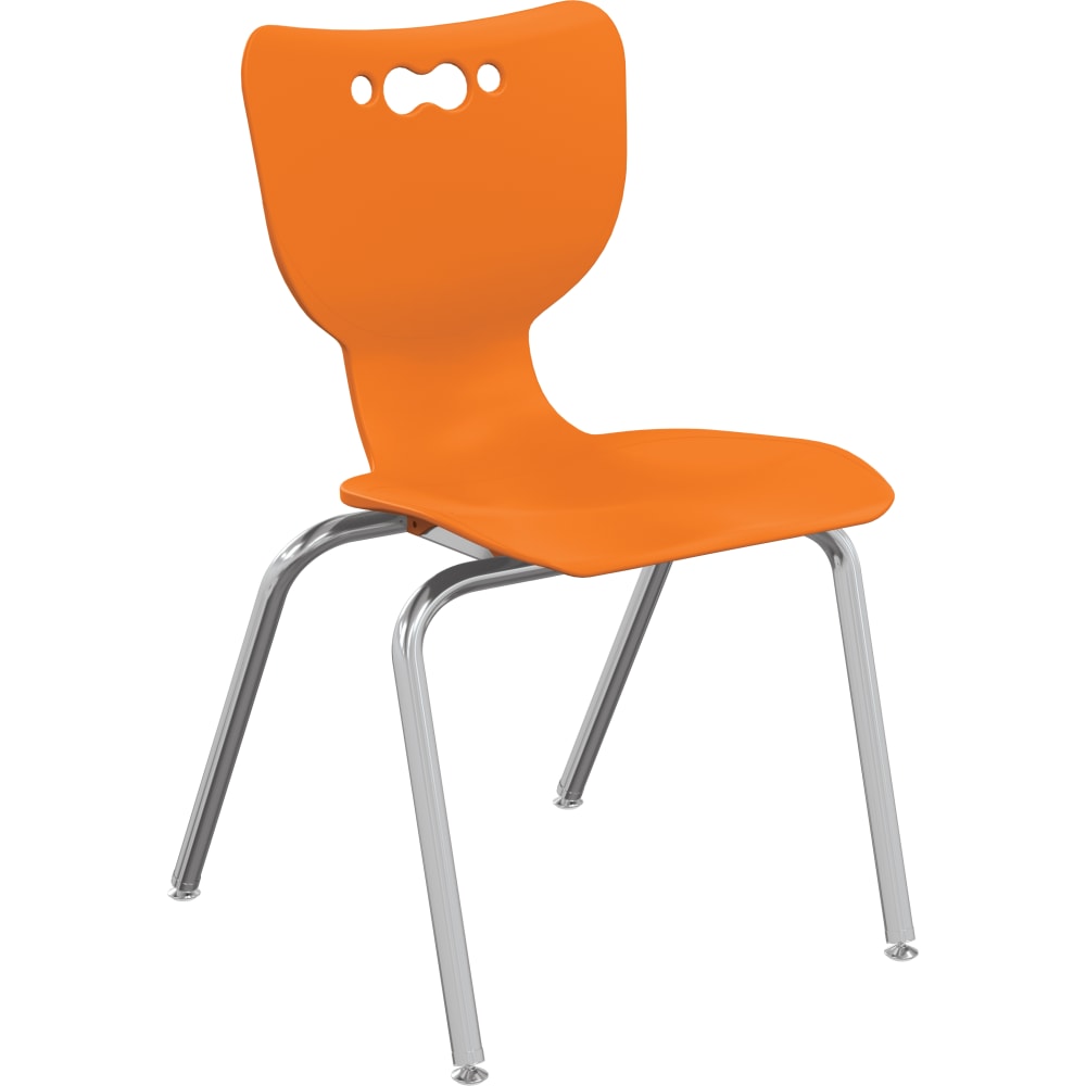 MooreCo Hierarchy Armless Chair, 18" Seat Height, Orange