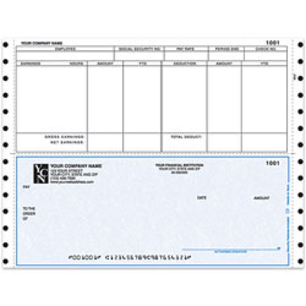 Custom Continuous Payroll Checks For MAS90/MAS200/MAS500®, 9