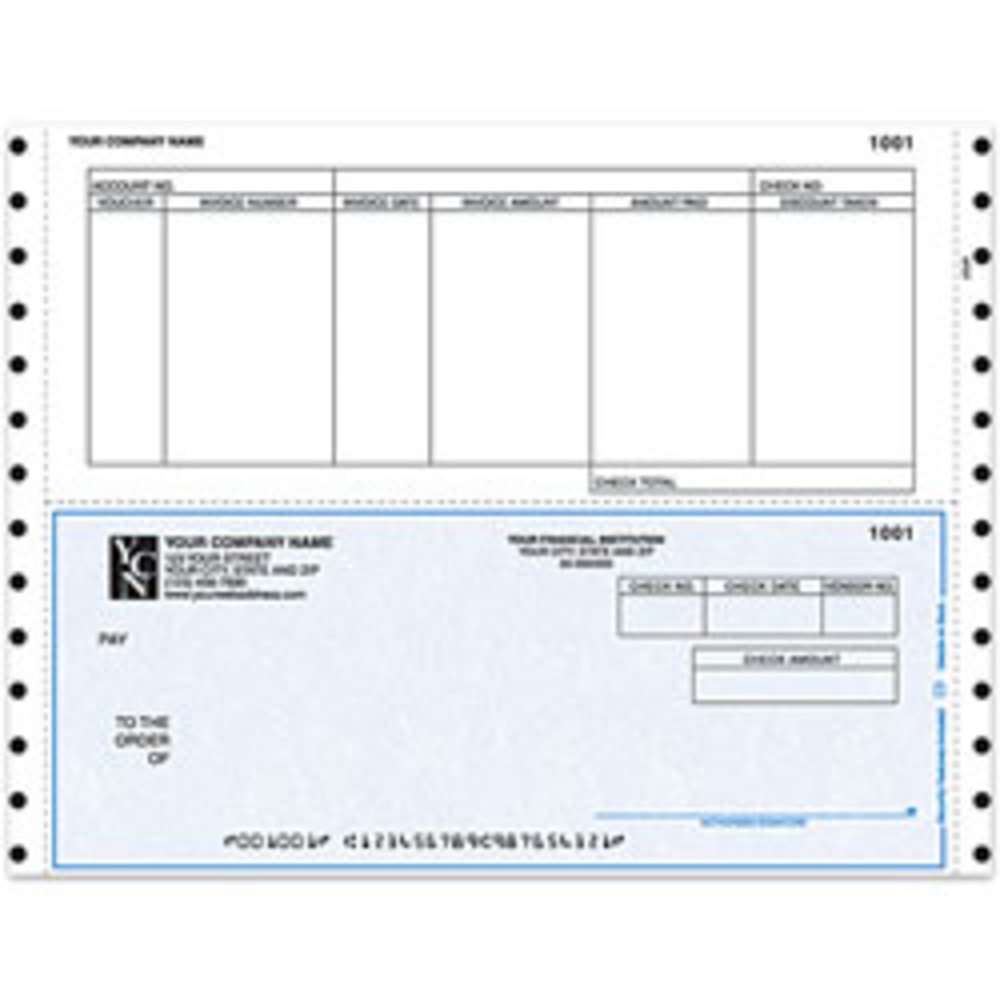 Continuous Accounts Payable Checks For RealWorld®, 9 1/2"