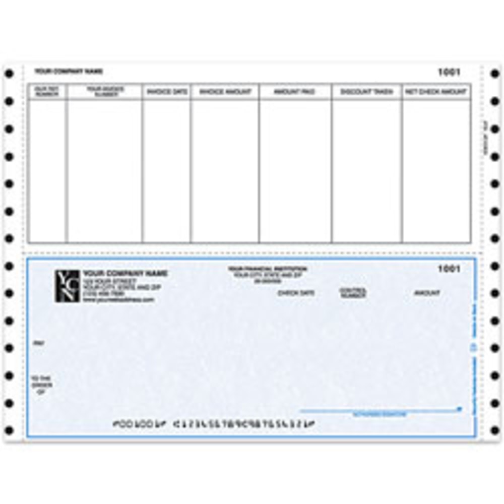 Custom Continuous Accounts Payable Checks For Dynamics®/Solomon®,