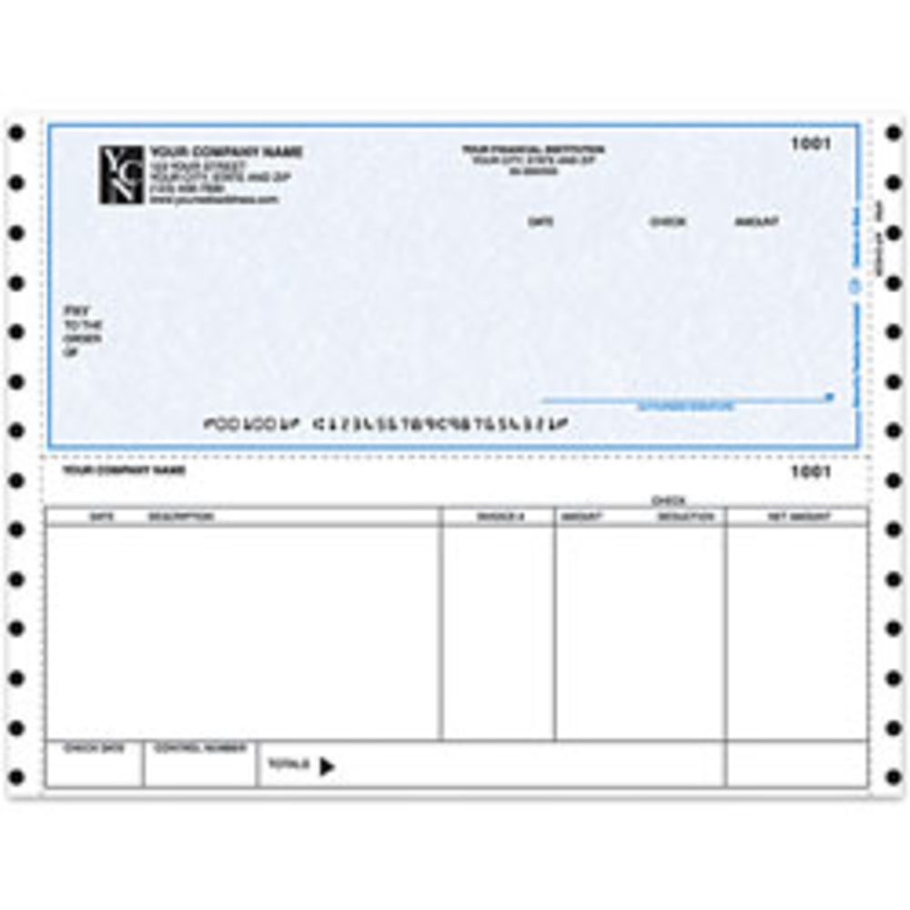 Continuous Accounts Payable Checks For RealWorld®, 9 1/2"