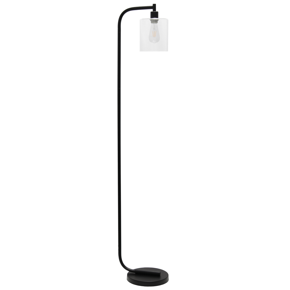 Simple Designs Antique-Style Industrial Iron Lantern Floor Lamp,