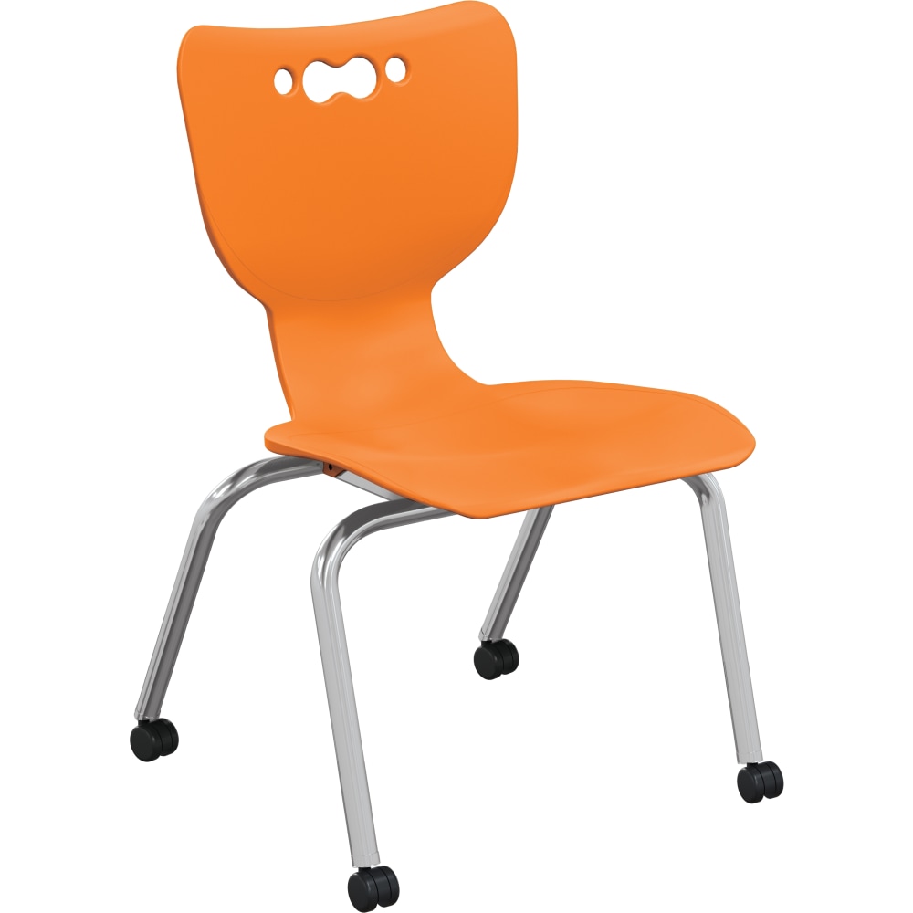 MooreCo Hierarchy No Arms Casters Chair, Orange