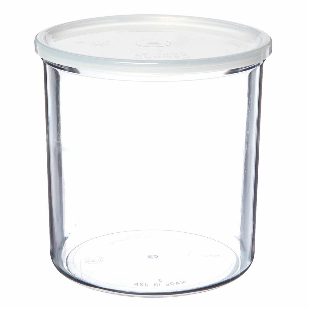 Cambro Round Crocks With Lids, 1.2-Quart, Clear, Set