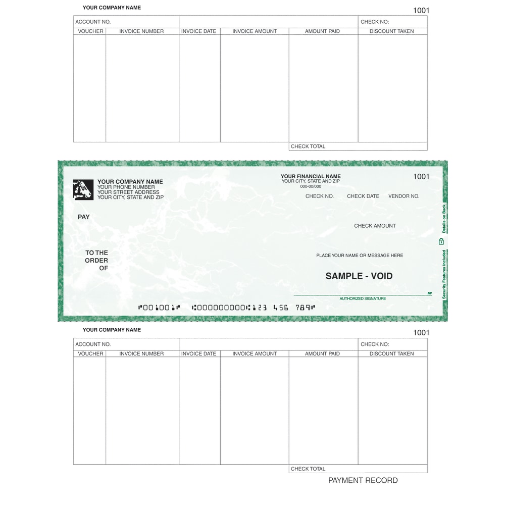 Custom Laser Accounts Payable Checks For RealWorld®, 8