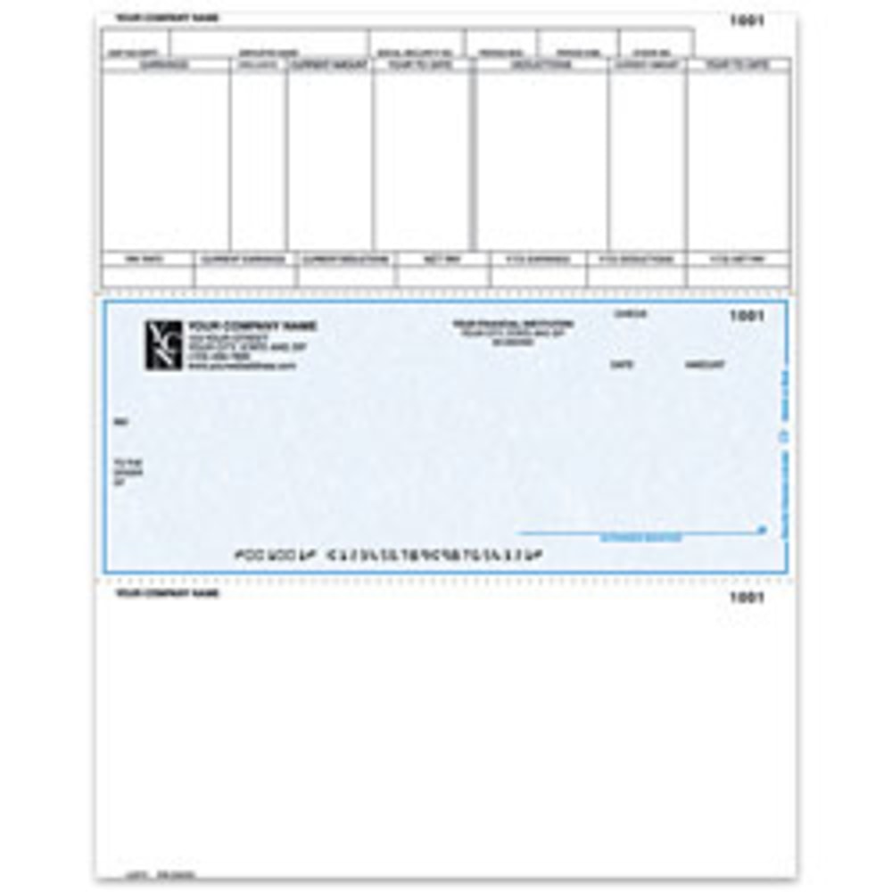 Custom Laser Payroll Checks For Solomon®, 8 1/2"