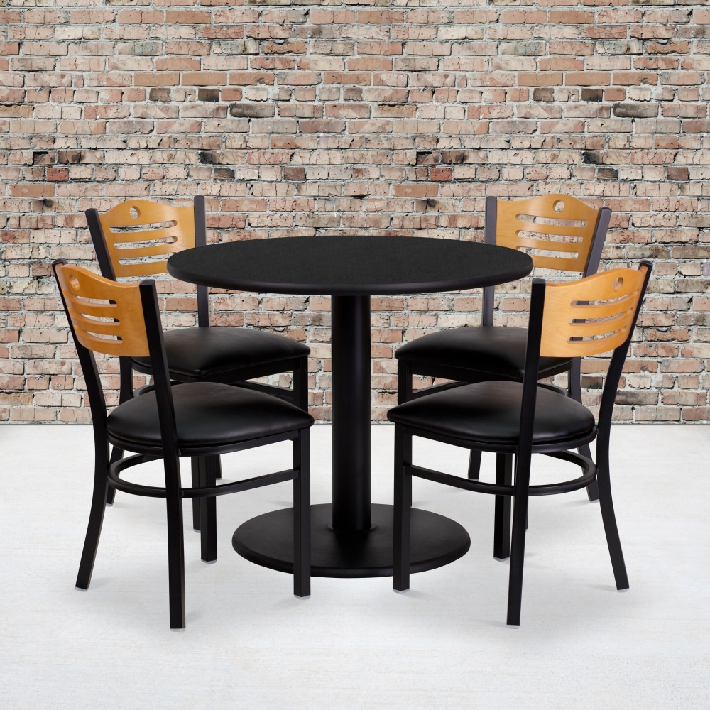 Flash Furniture Round Laminate Table Set With 4