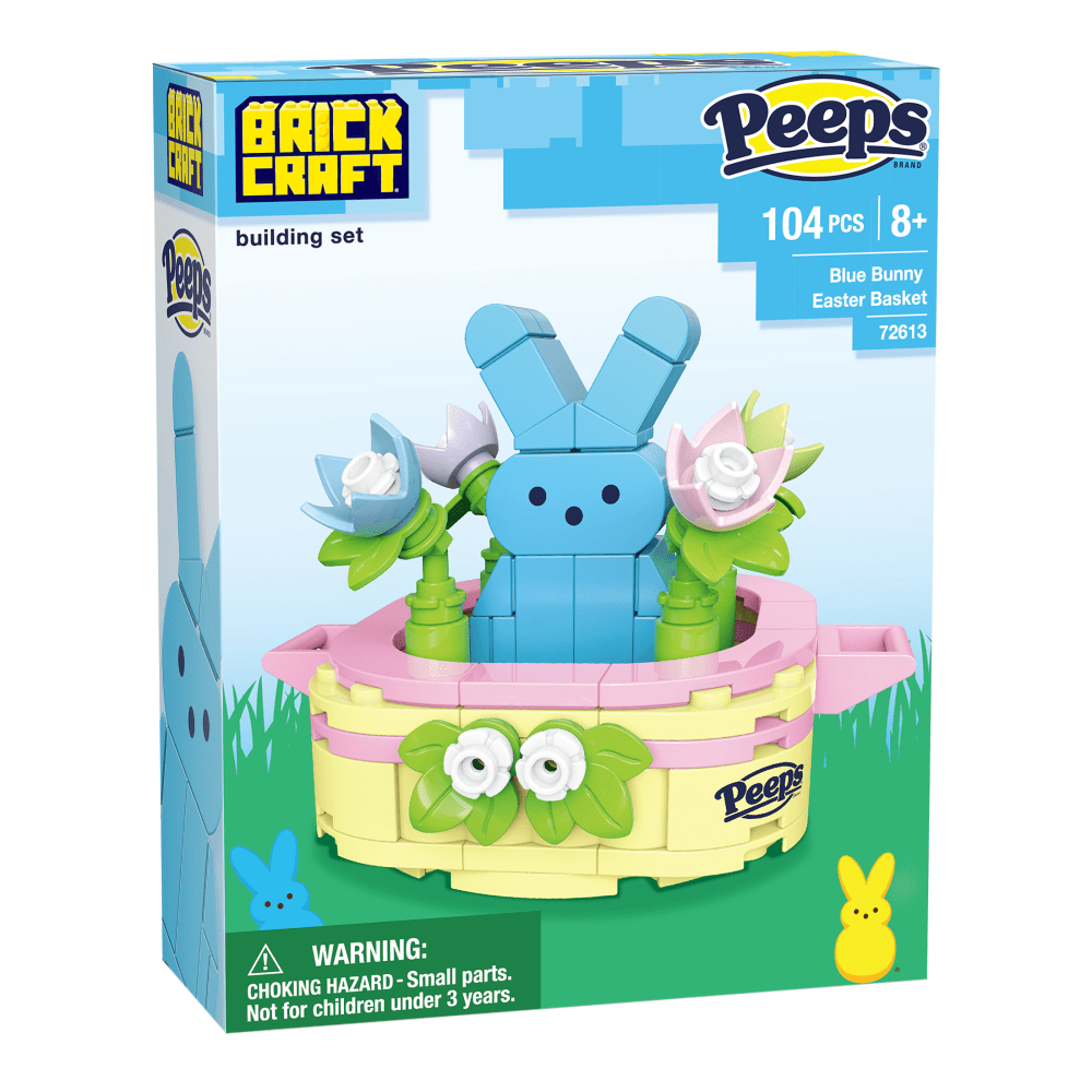Brickcraft Peeps Bunny Easter Basket Brick Building Kit,