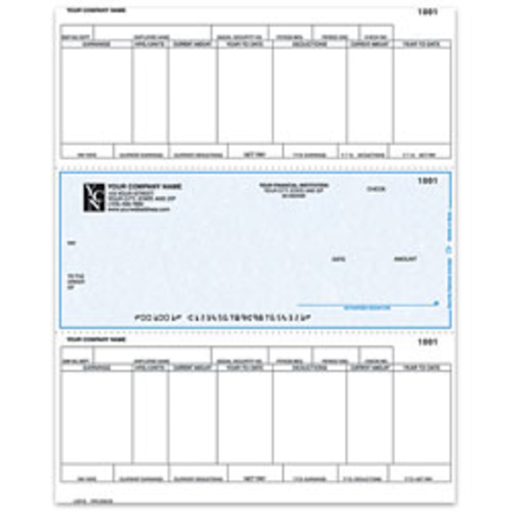 Laser Payroll Checks For Sage Peachtree®, 8 1/2"