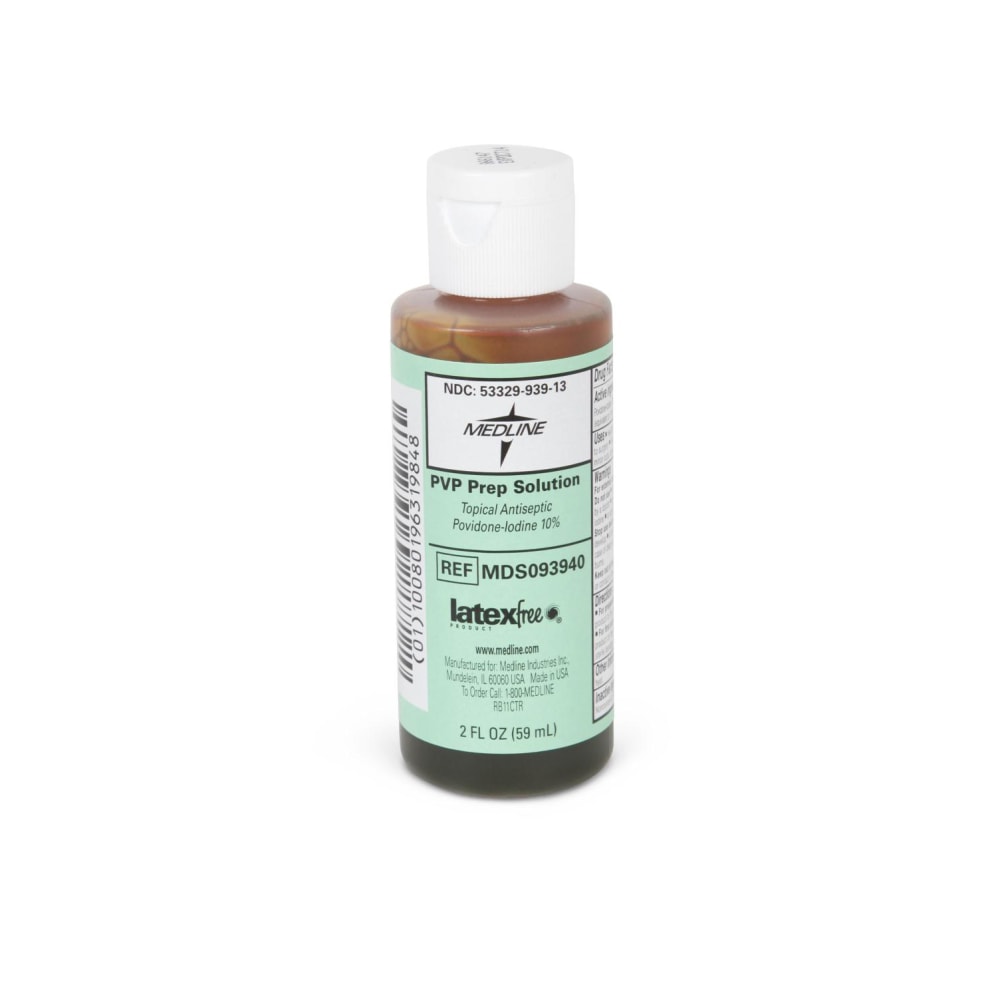Medline Povidone Iodine Prep Solutions, 2 Oz, Pack