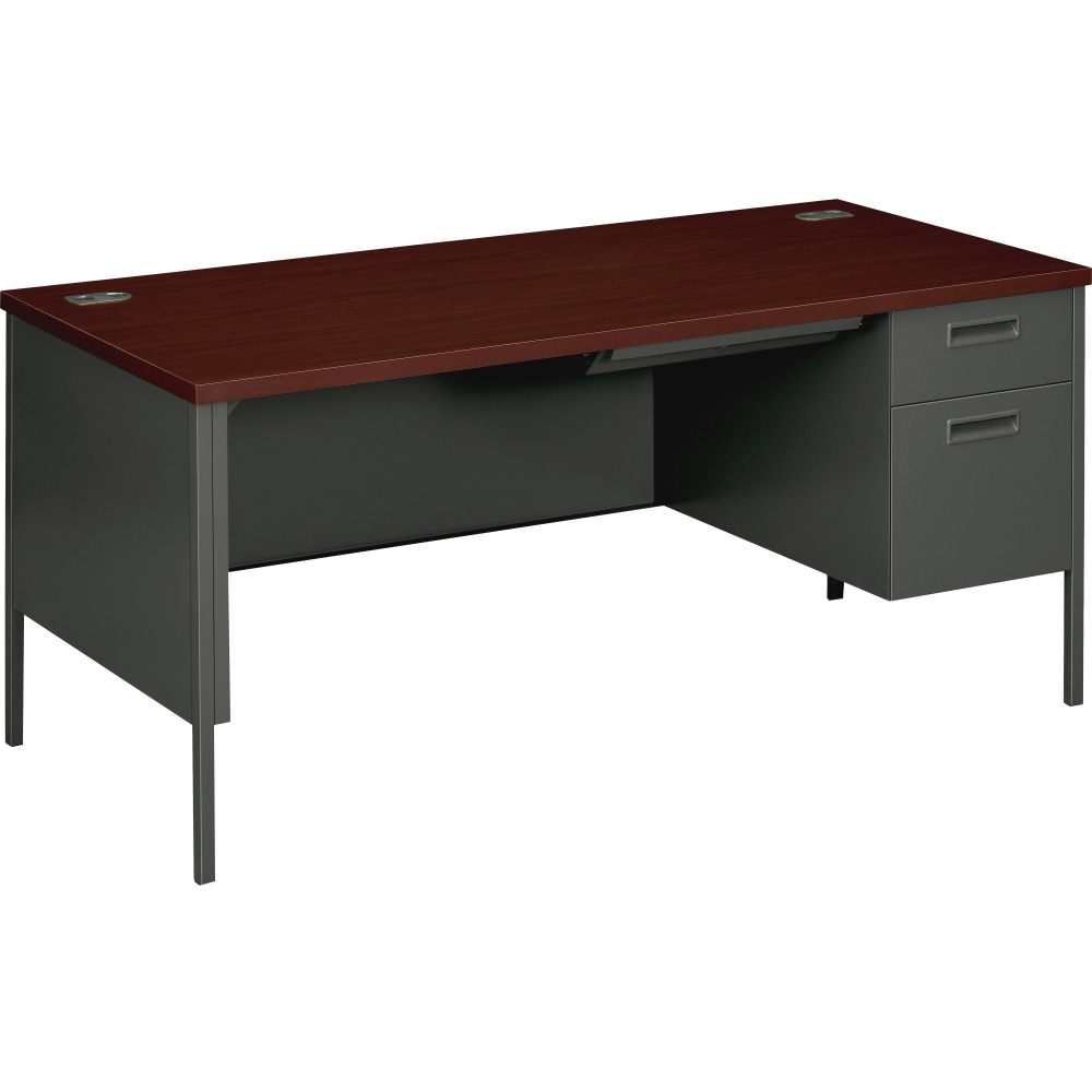 HON® Metro Classic 66"W Right-Pedestal Computer Desk,