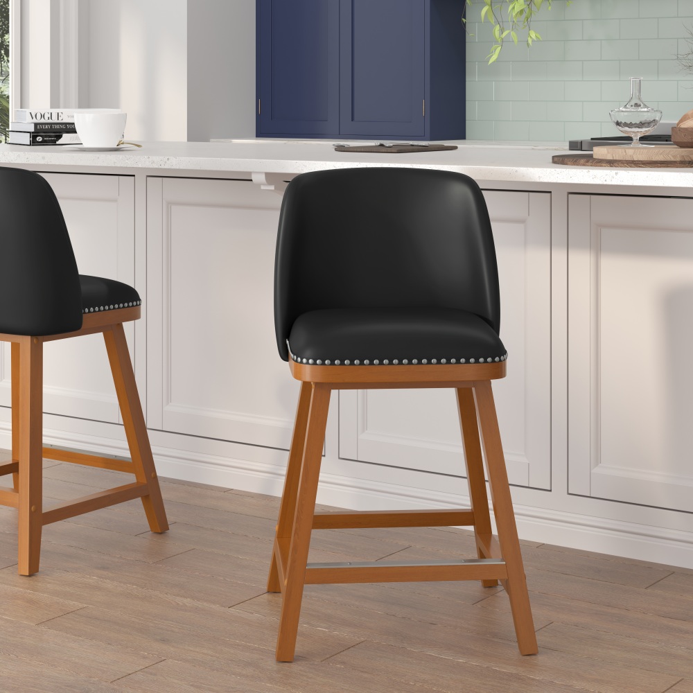 Flash Furniture Julia Transitional Upholstered Counter Stools,