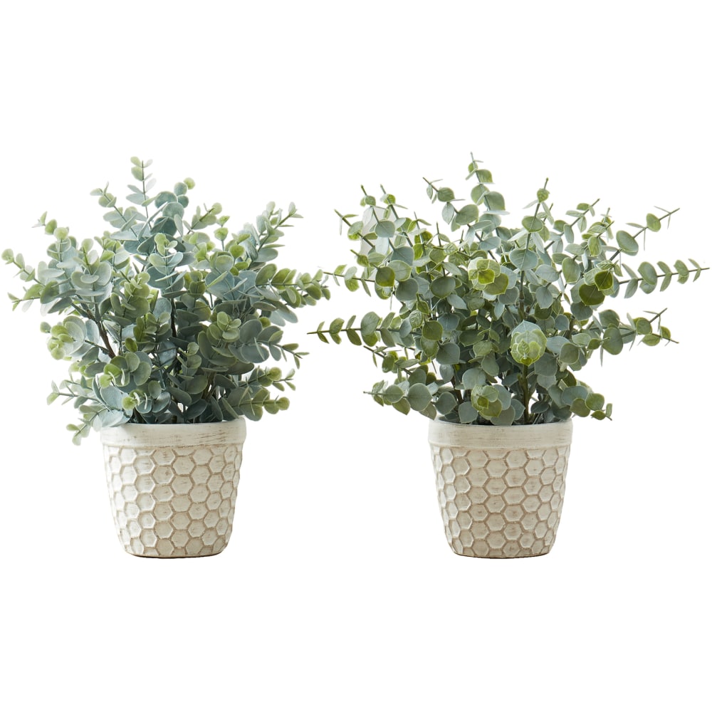 Monarch Specialties Emelia 12-1/2”H Artificial Plants With Pots,