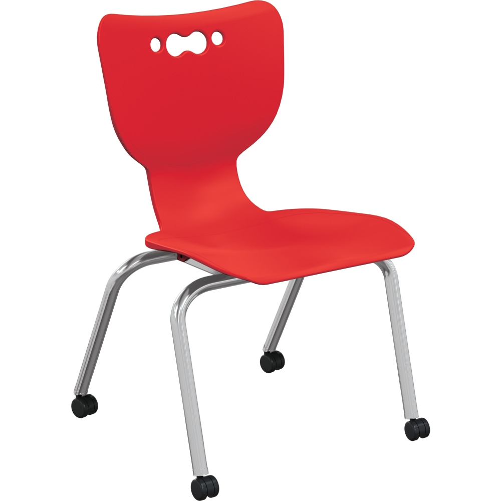 MooreCo Hierarchy No Arms Casters Chair, Red