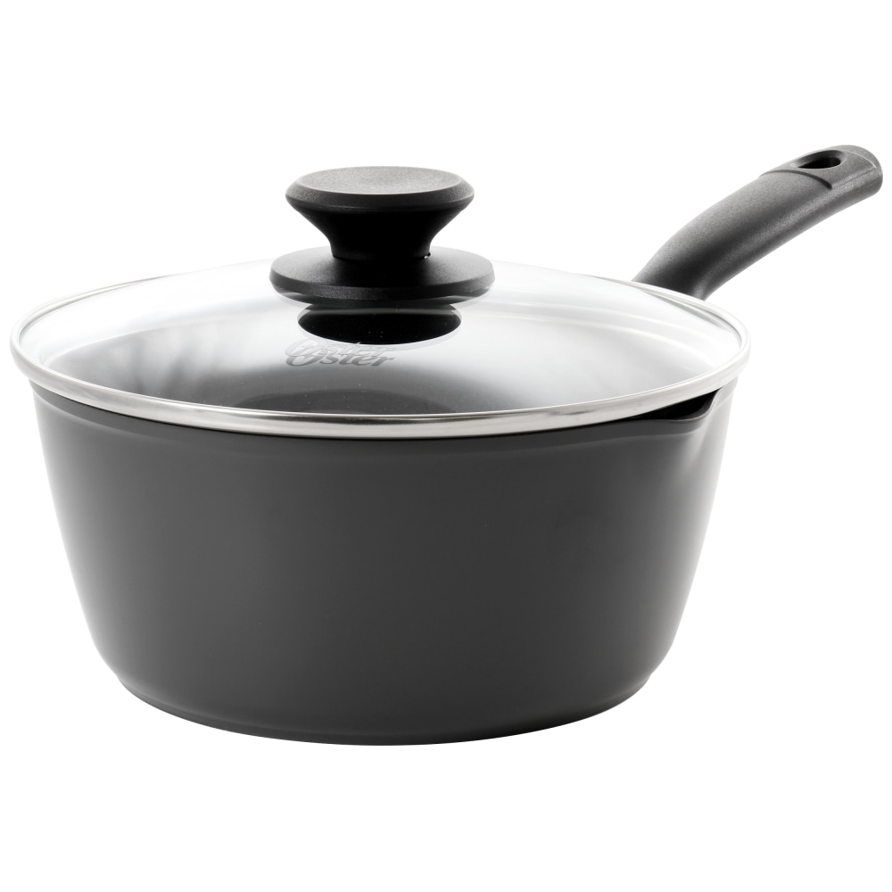 Oster Kingsway 2.6-Quart Aluminum Nonstick Saucepan, Black