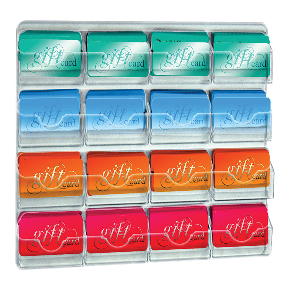 Azar Displays 16-Pocket Wall-Mount Business Card Holders,