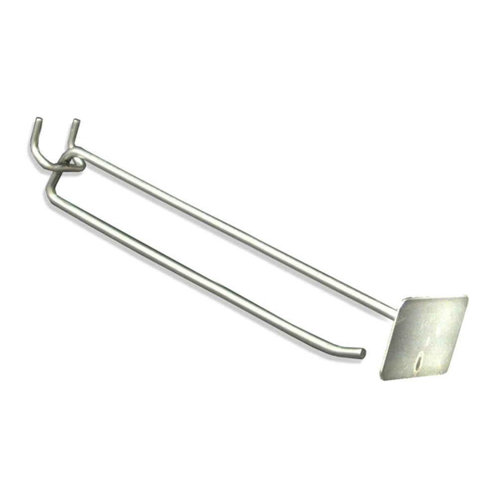 Azar Displays Metal Scan Hooks, 8", Silver, Pack