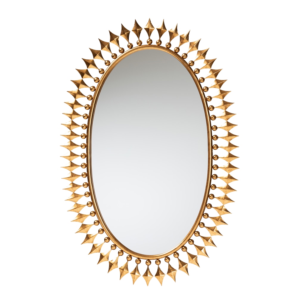 Baxton Studio Rogier Oval Accent Wall Mirror, 37-5/16”H