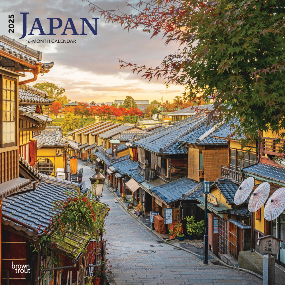 2025 BrownTrout Japan Monthly Plastic-Free Square Wall Calendar,