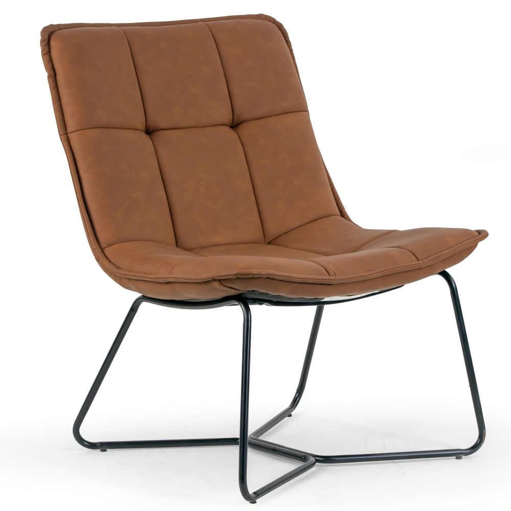 Glamour Home Aurele Faux Leather Accent Chair With