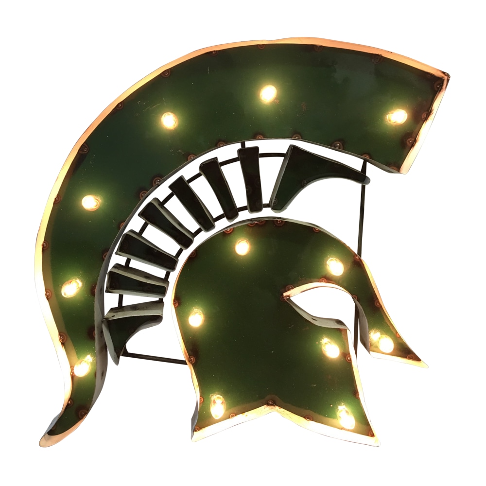 Imperial NCAA Logo Lighted Metal Sign, Michigan State