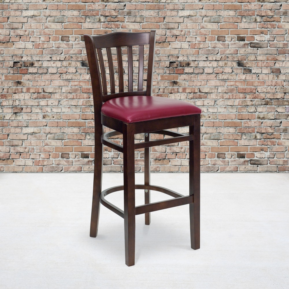 Flash Furniture Wooden/Vinyl Restaurant Barstool With Vertical