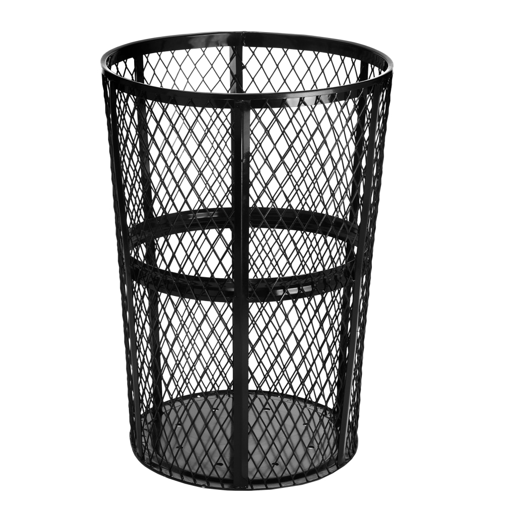 Alpine 48-Gallon Outdoor Trash Receptacle, Black