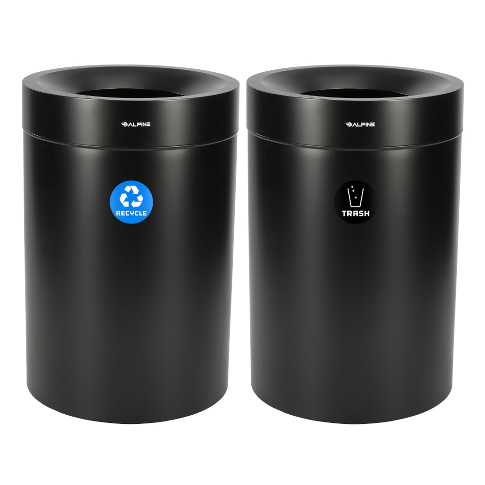 Alpine Industries Stainless Steel Recycling And Trash Cans,