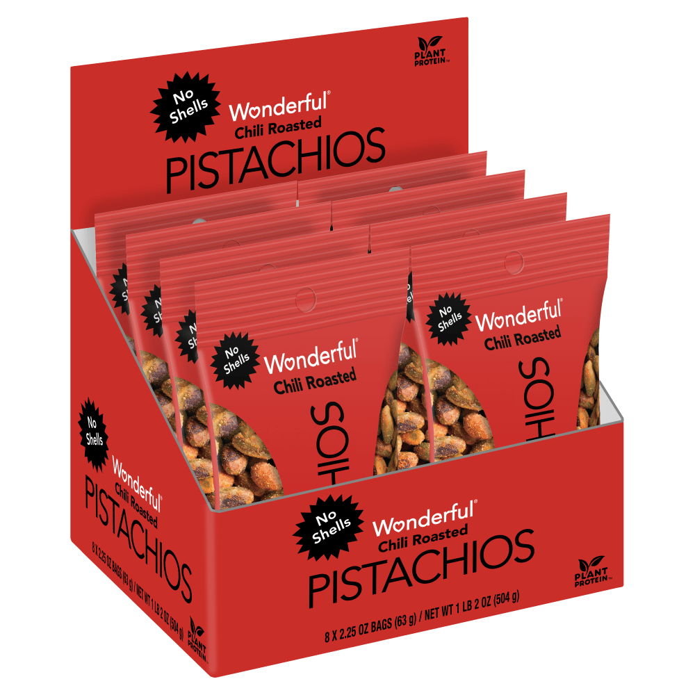 Wonderful Pistachios No-Shell Chili-Roasted Pistachios, 2.25 Oz,