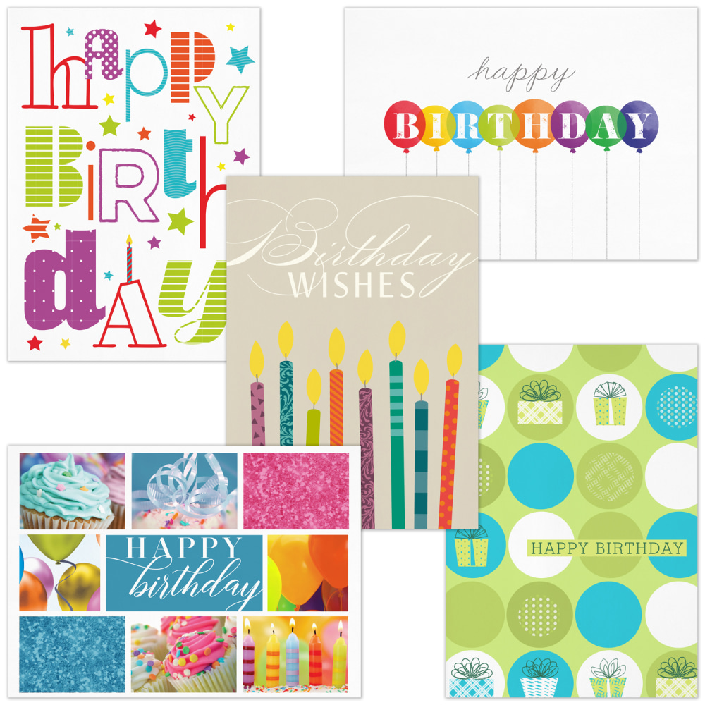 Custom Economy Birthday Greeting Card Assortment Pack With