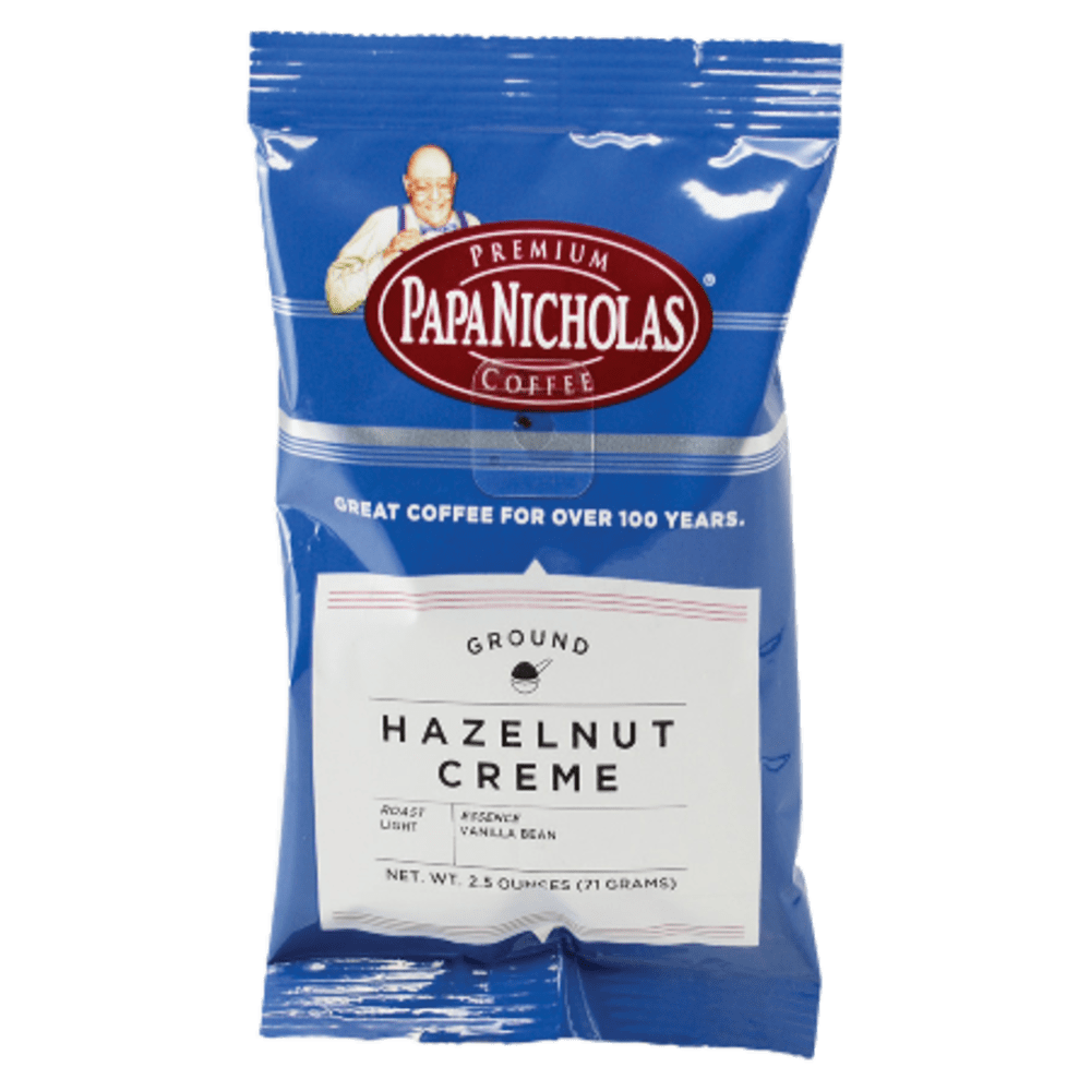 PapaNicholas Coffee Single-Serve Coffee Packets, Hazelnut Crème,
