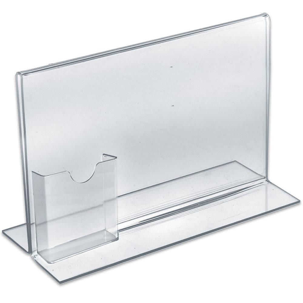Azar Displays Double-Foot Acrylic Sign Holders With Attached