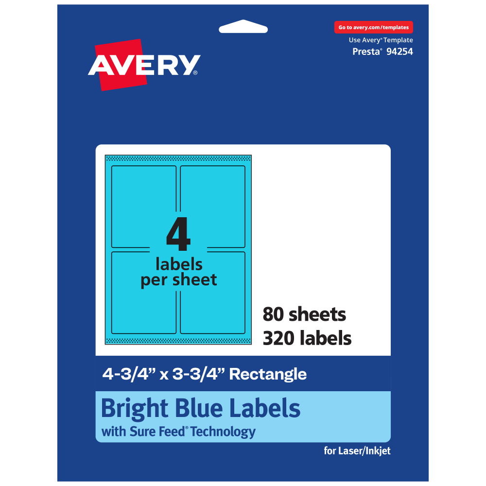 Avery® Print-To-The-Edge Labels With Sure Feed® Technology And