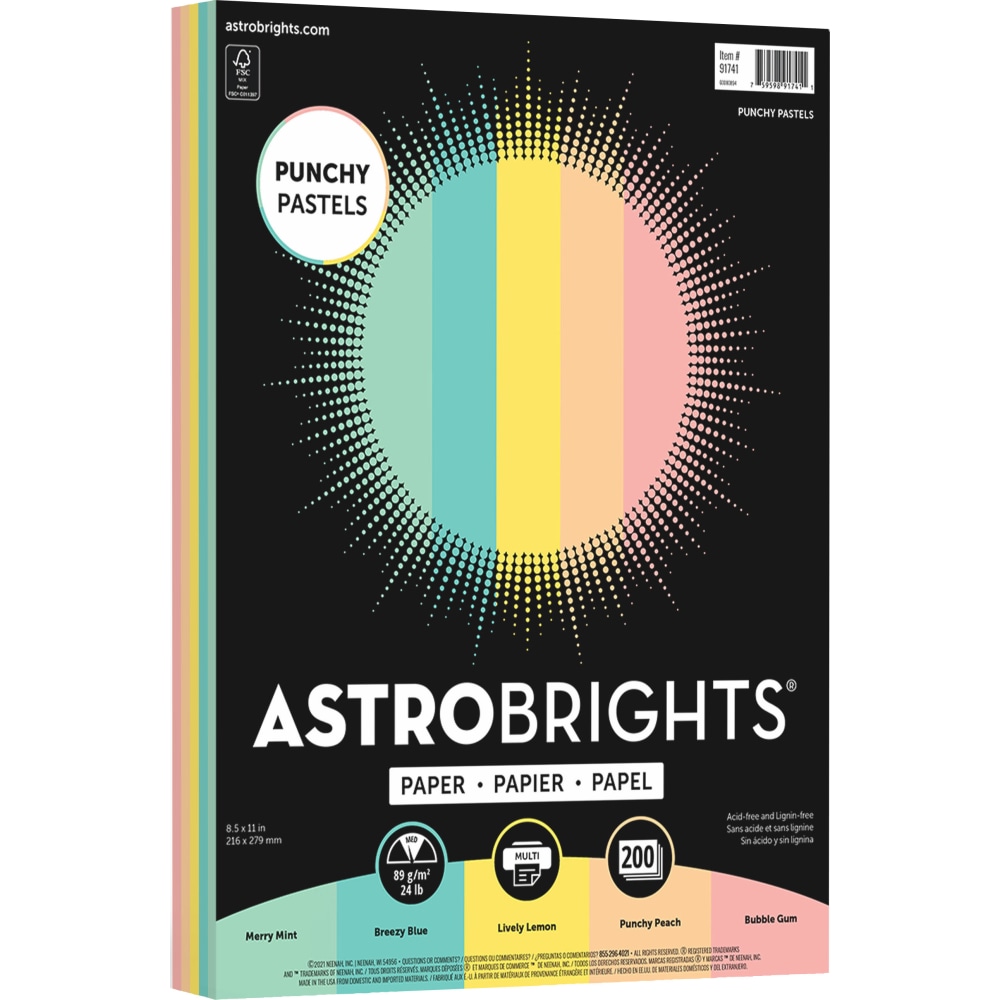 Astrobrights® Colored Inkjet Or Laser Print Paper, 1