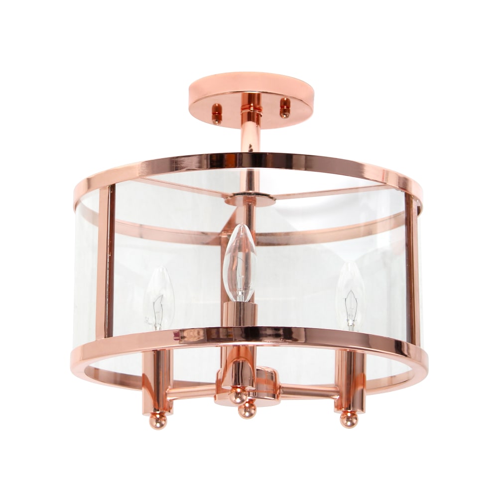 Lalia Home 3LT Glass And Metallic Accented Semi-Flushmount