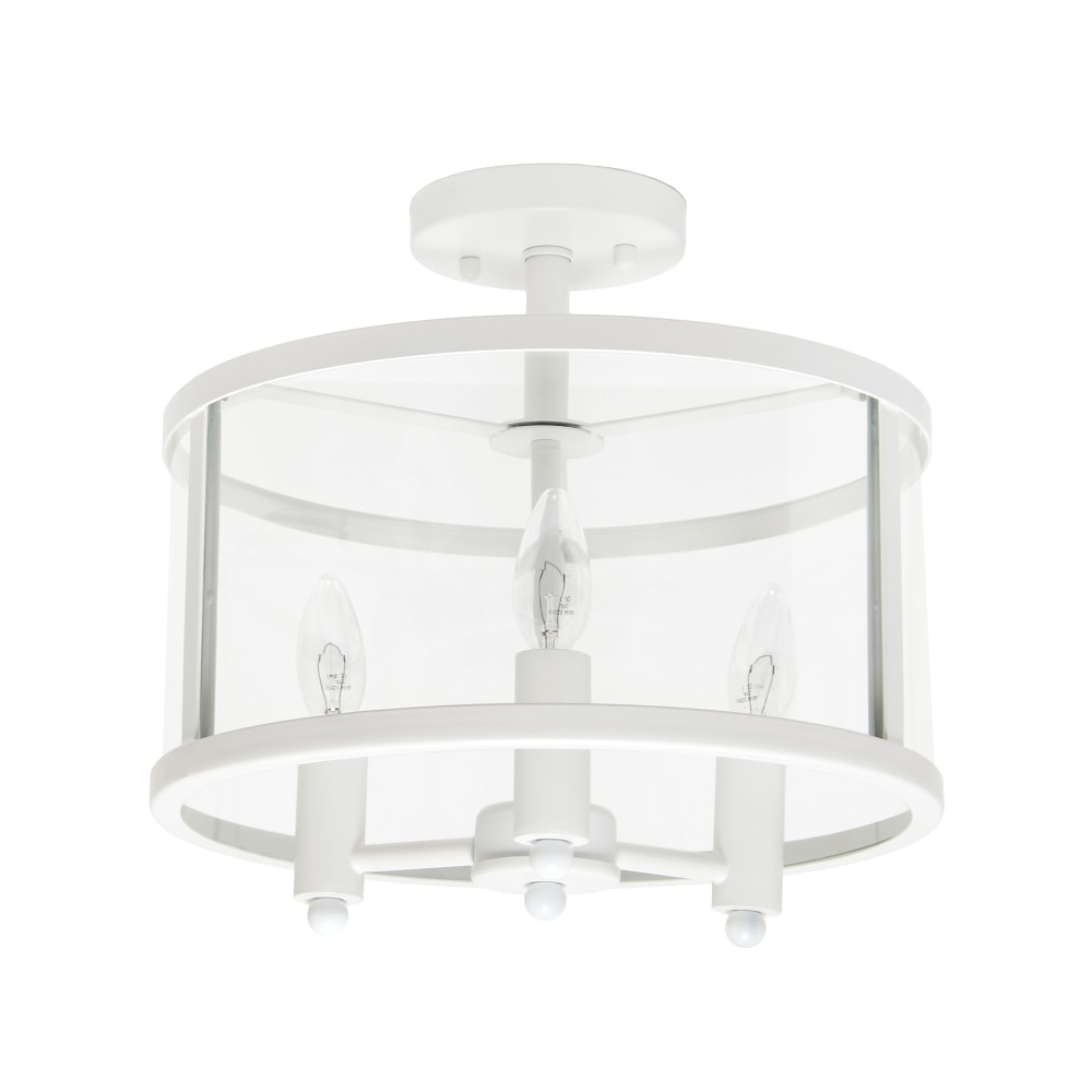 Lalia Home 3LT Glass And Metallic Accented Semi-Flushmount