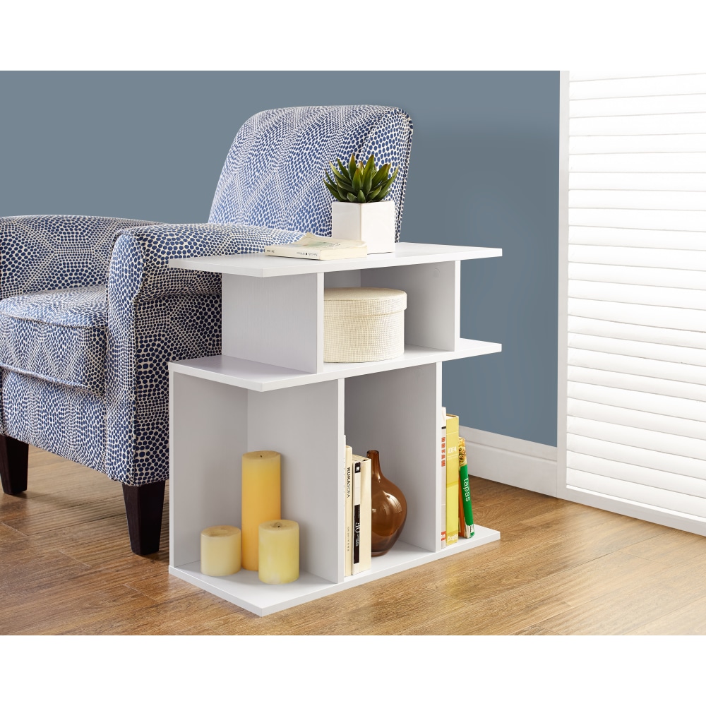 Monarch Specialties Accent Table With Open Shelves, Rectangular,