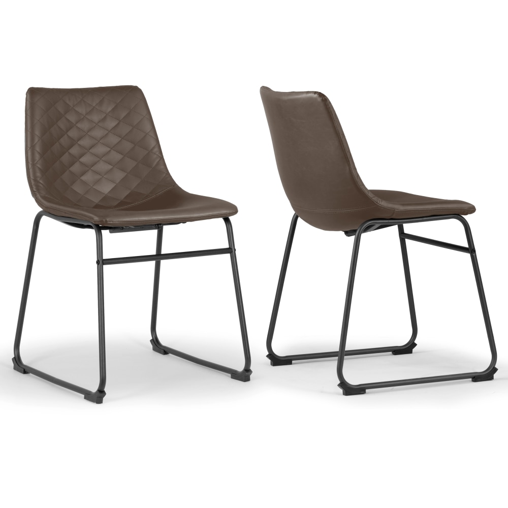 Glamour Home Ave Faux Leather Dining Accent Chairs
