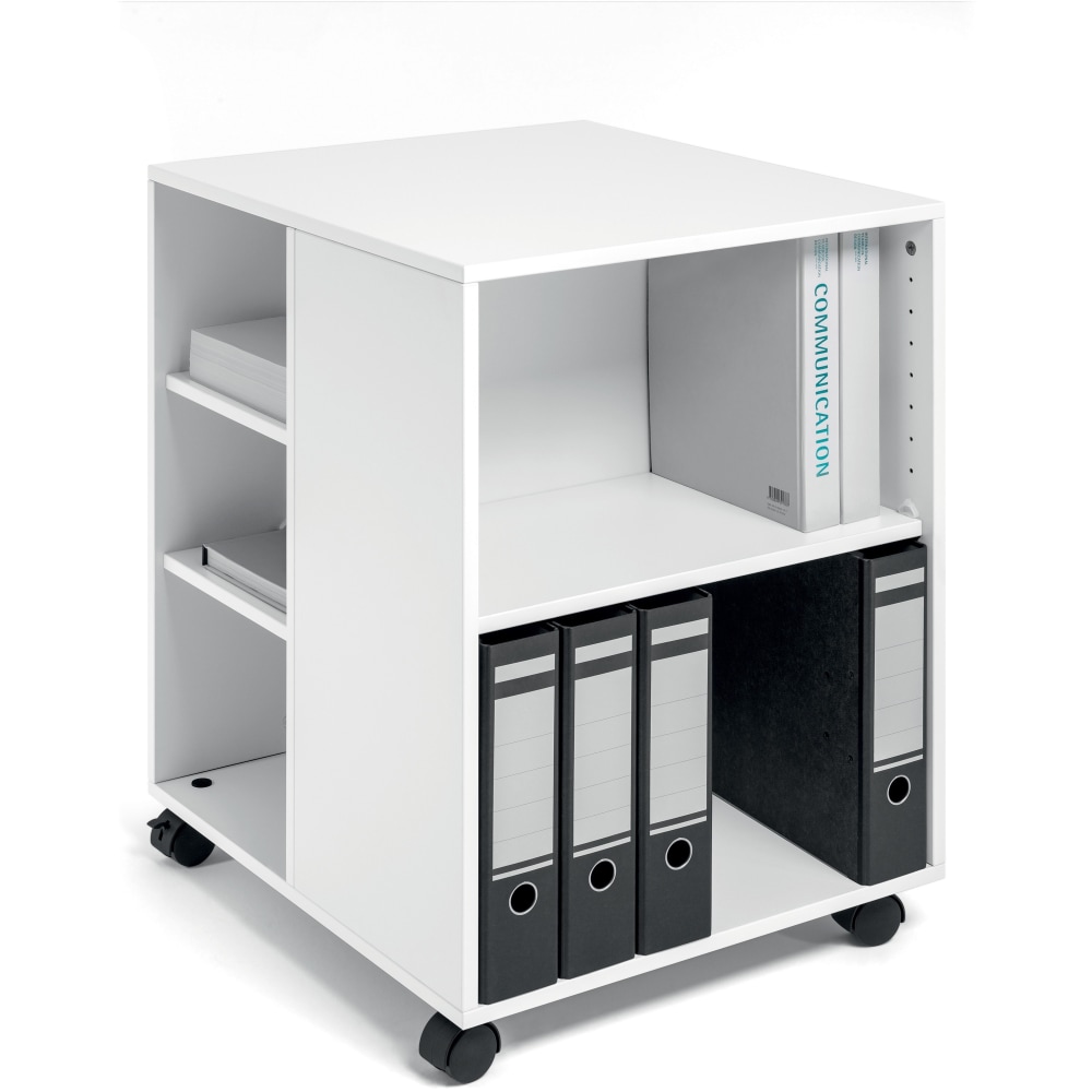 DURABLE Multifunction Trolley, 6 Shelf, 132 lb Capacity,
