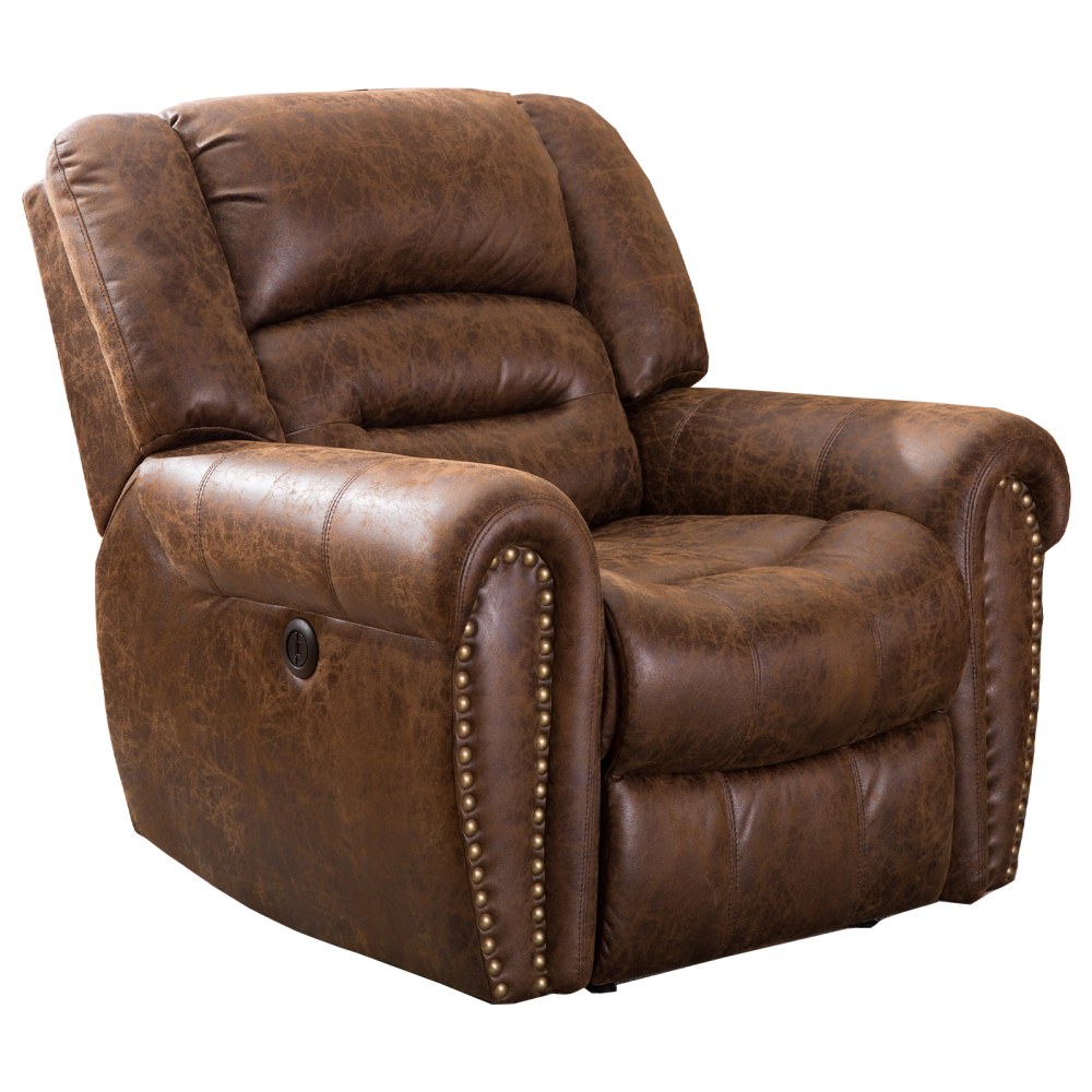 Bestier Oversize Vegan PU Leather Manual Power Recliner