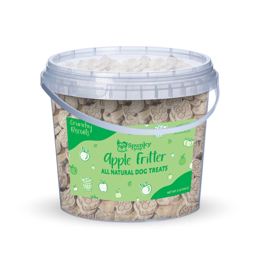 Spunky Pup Crunchy Biscuit Treats, Apple Fritter, 4